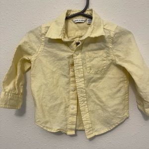 Janie and jack yellow button down shirt